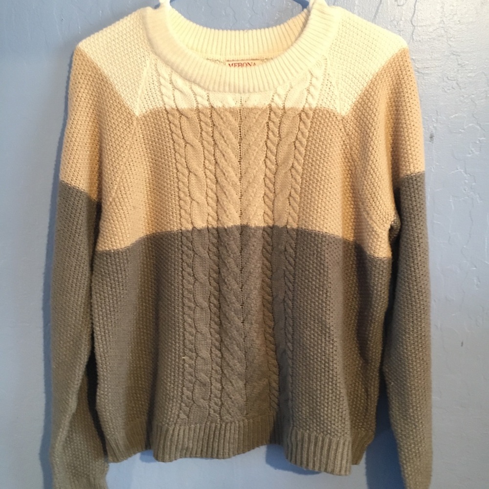 Comfy Tri-Colored Sweater